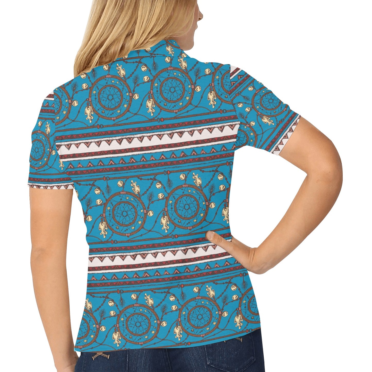 Dream catcher aztec Women's Polo Shirt