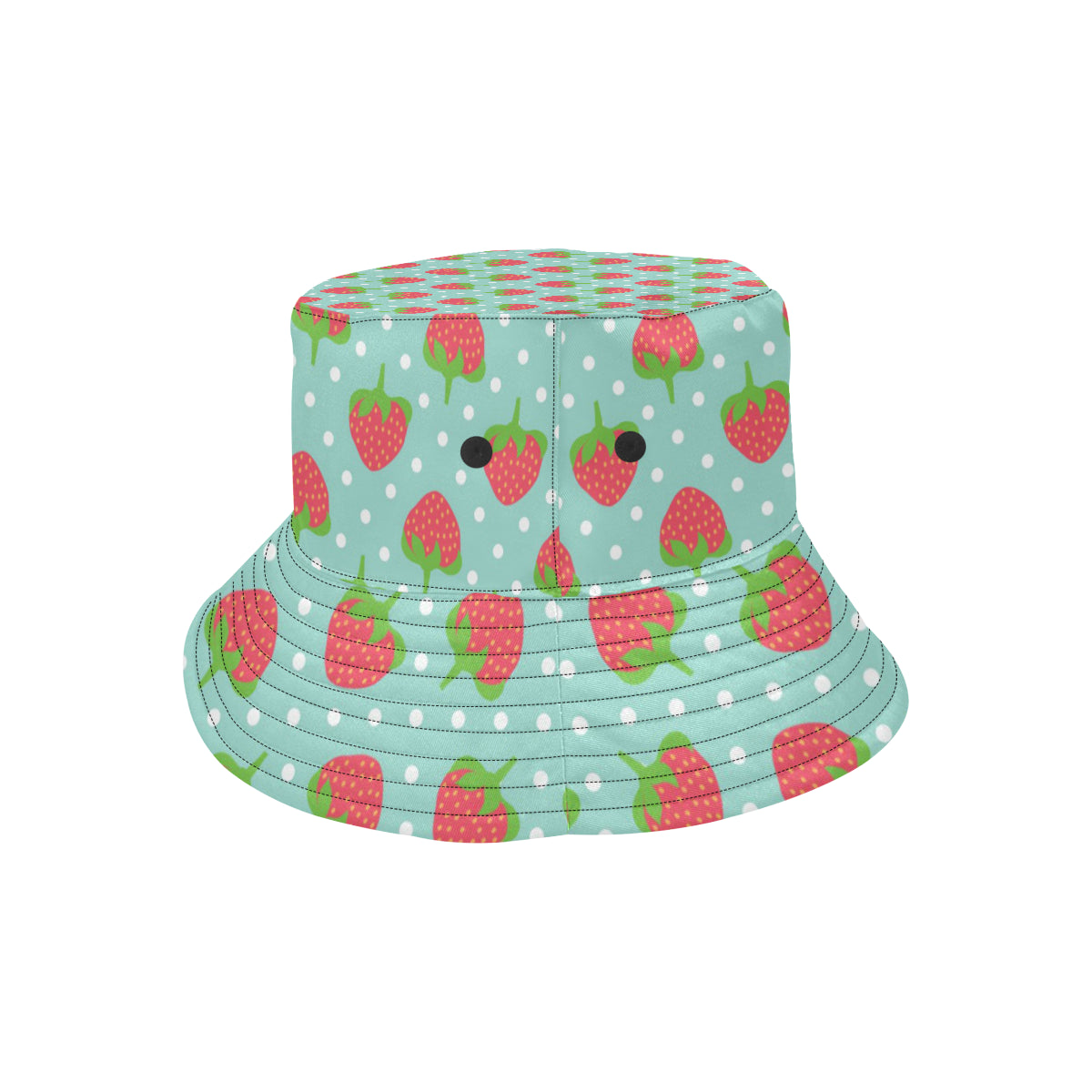 Strawberry Pattern Print Design SB06 Unisex Bucket Hat