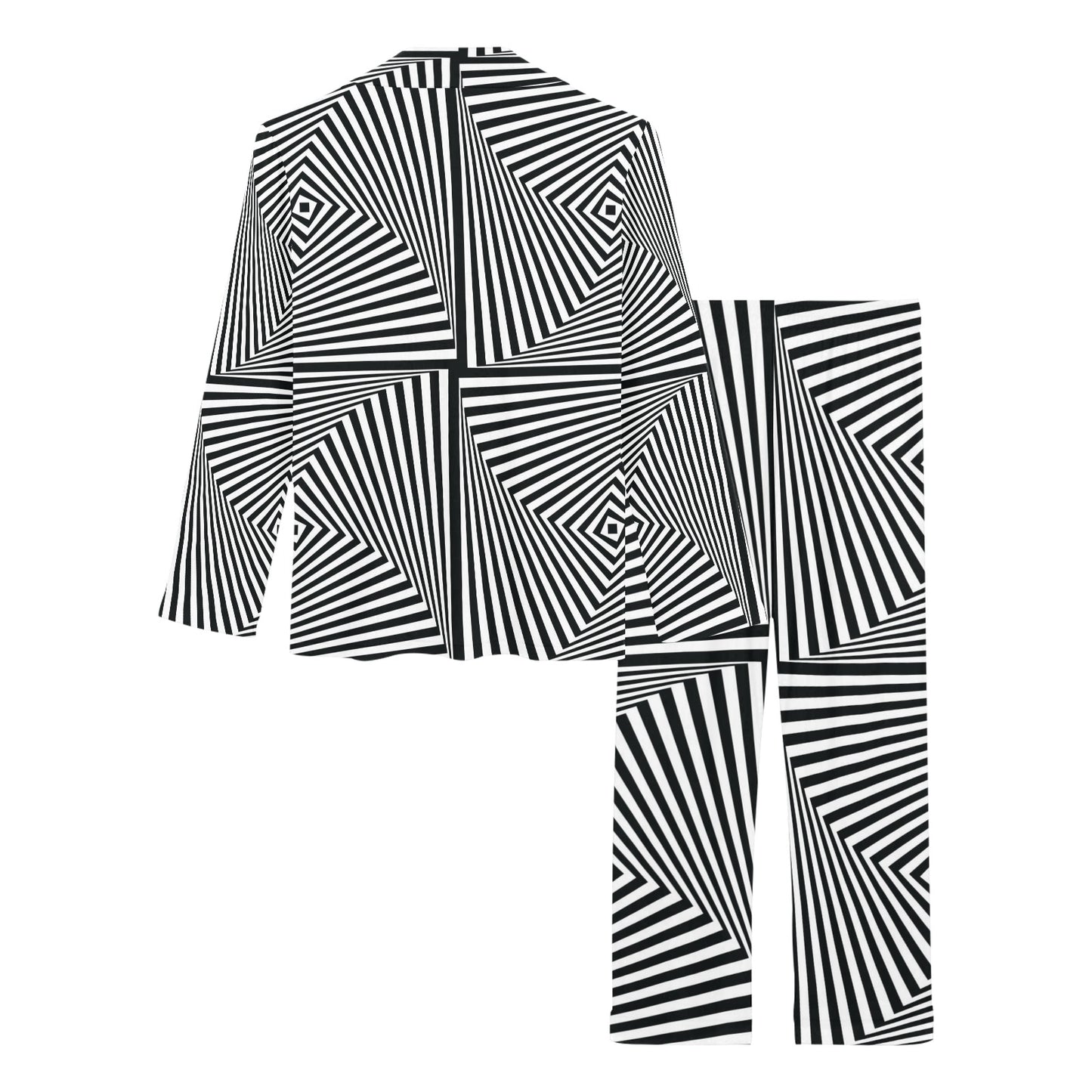 Vortex Print Design LKS302 Women's Long Pajama Set