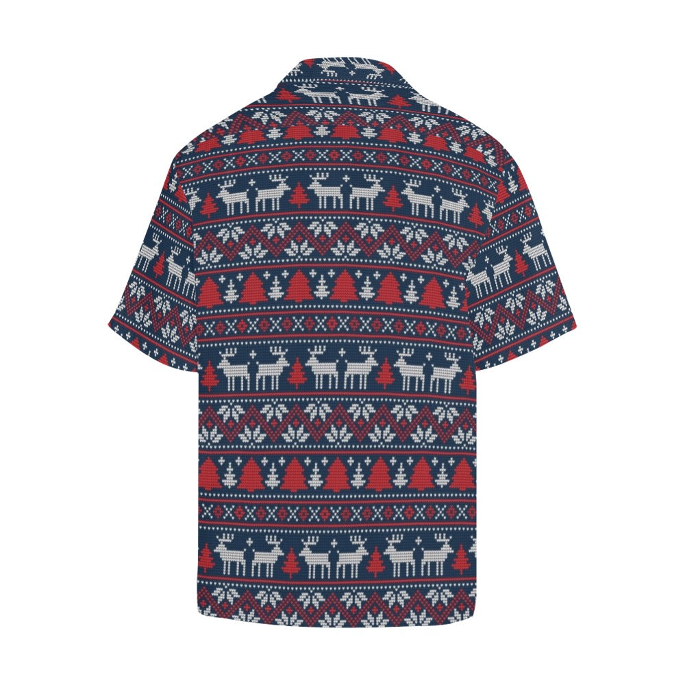 Reindeer Print Design LKS405 Men's Men's Hawaiian Shirt