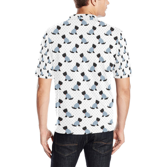 Scottish Terriers Print Design LKS3013 Men Polo Shirt