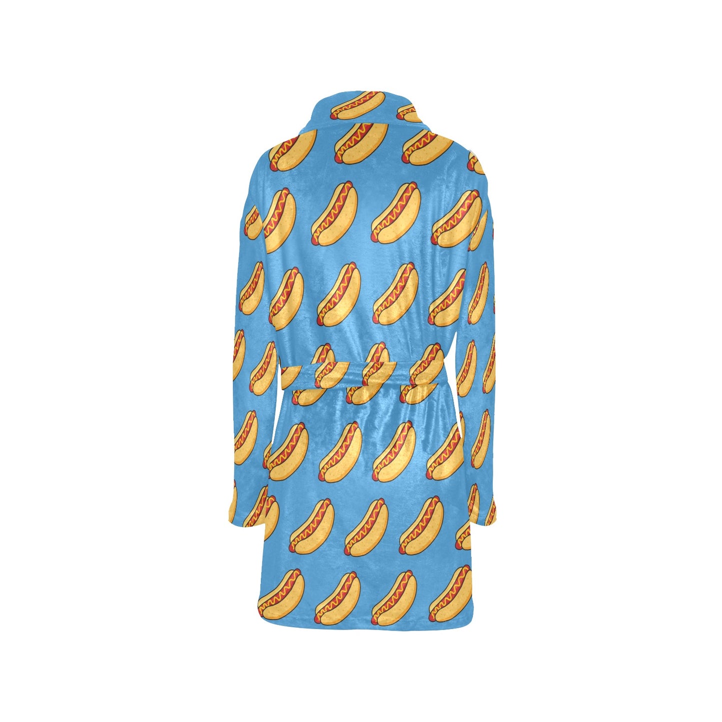 Hot Dog Pattern Print Design 02 Women's Fleece Robe