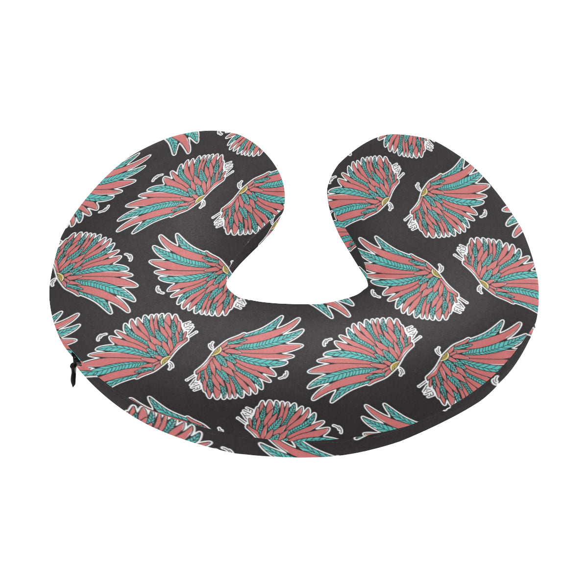 Angel Wings Pattern Print Design 05 U-Shaped Travel Neck Pillow