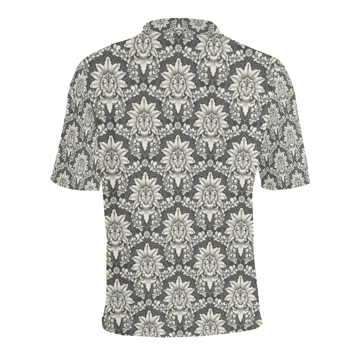 Damask Elegant Print Pattern Men Polo Shirt