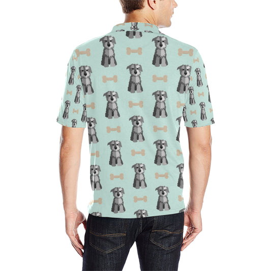Schnauzers Pattern Print Design A03 Men Polo Shirt