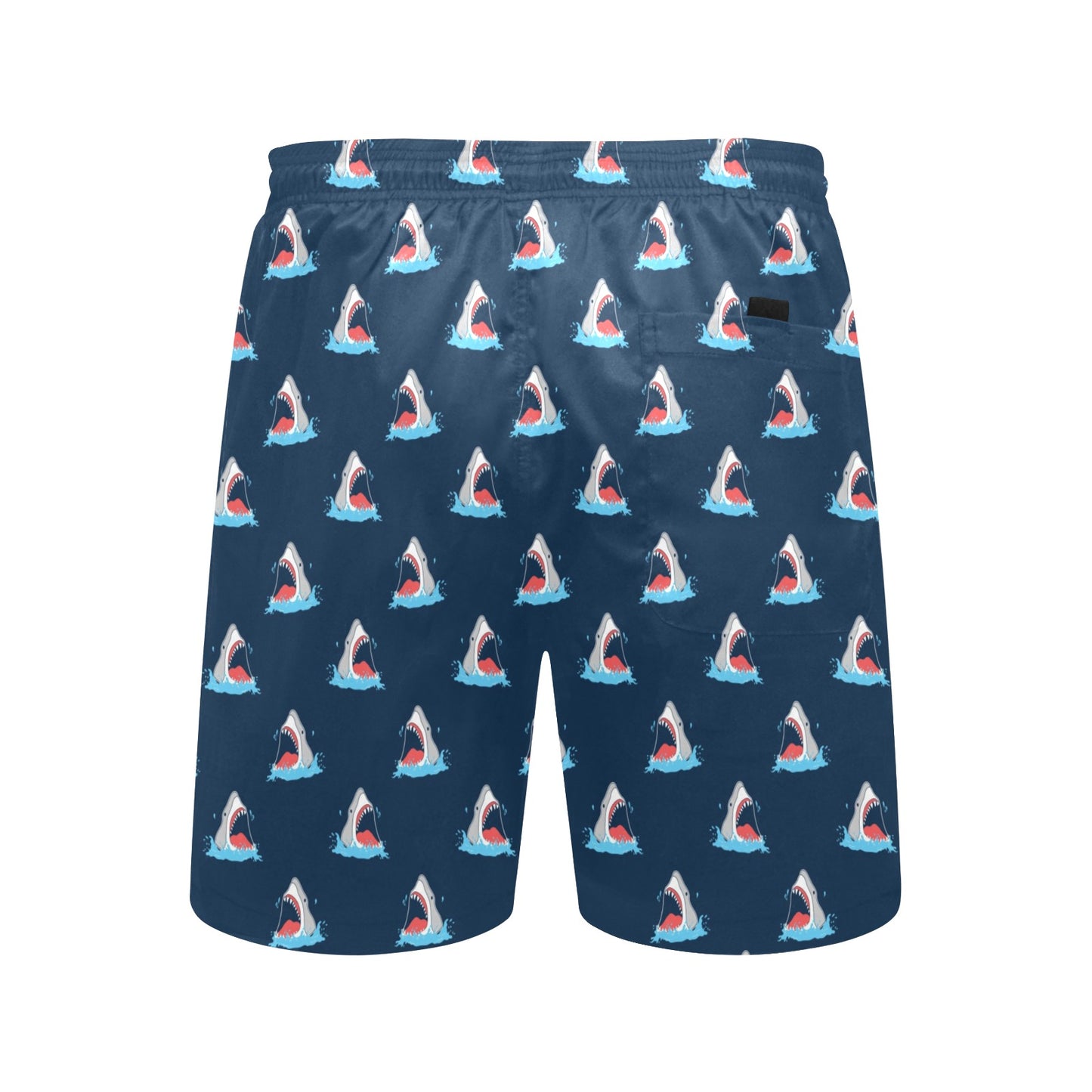 Shark Print Design LKS3010 Men's Swim Trunks Beach Shorts