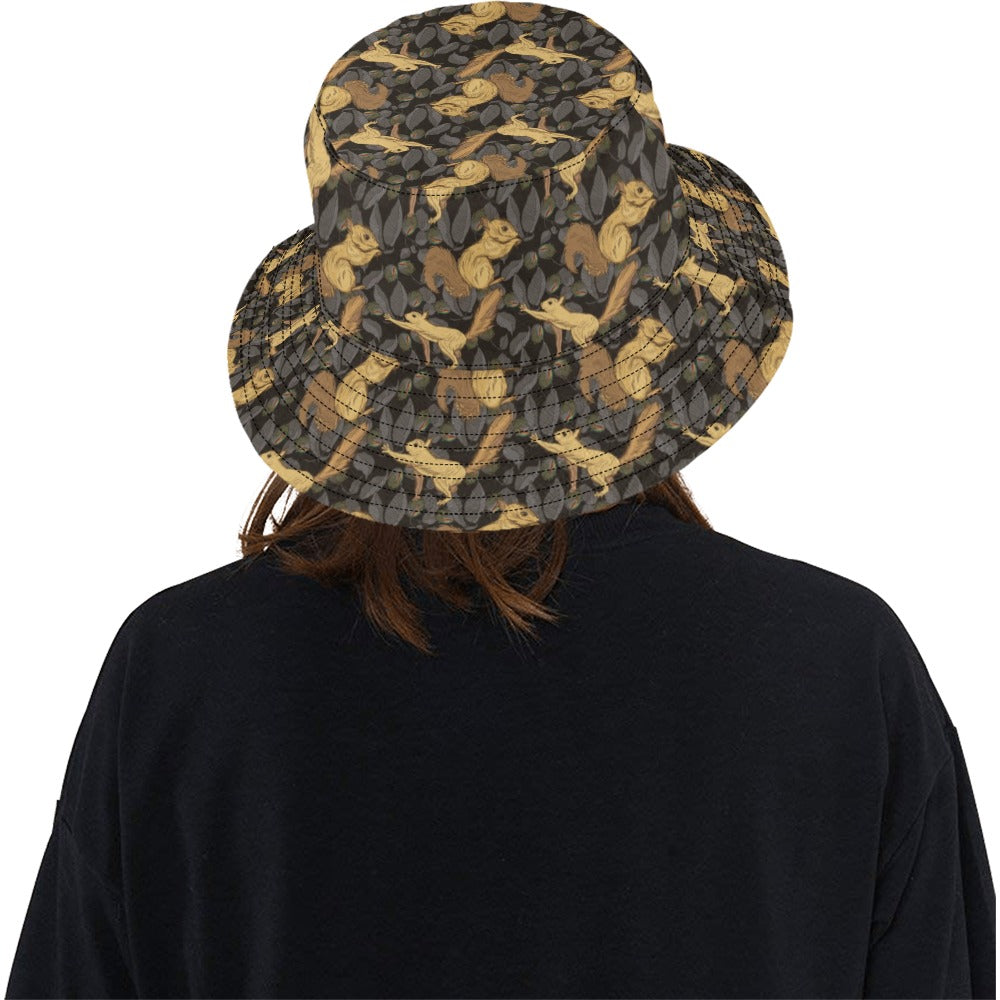 Squirrel Print Design LKS309 Unisex Bucket Hat