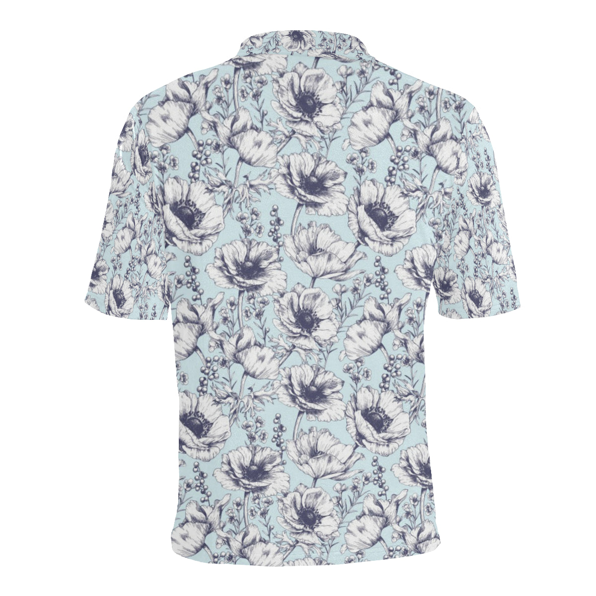Anemone Pattern Print Design 02 Men Polo Shirt