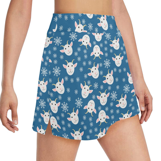 Goat Print Design LKS402 17" Golf & Pickleball Skort with Pockets