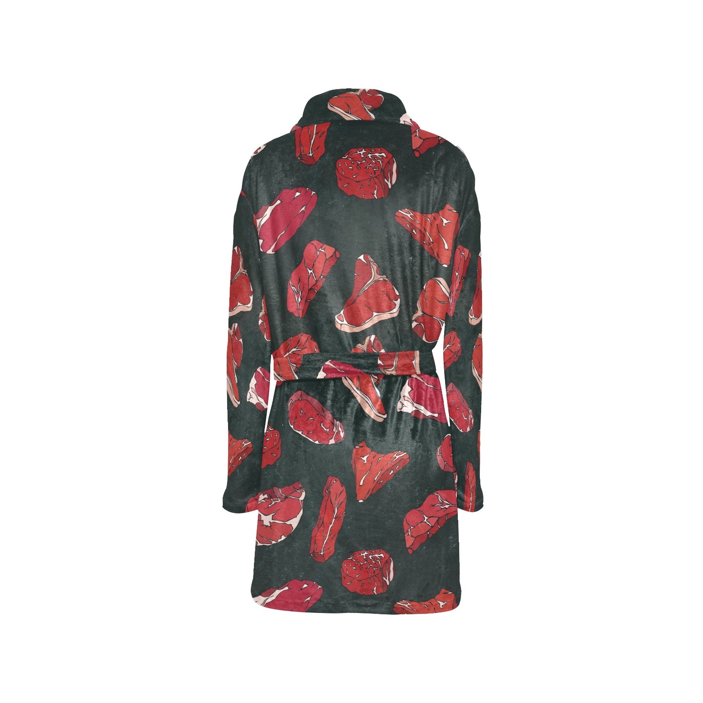 Meat Pattern Print Design 01 Women's Fleece Robe