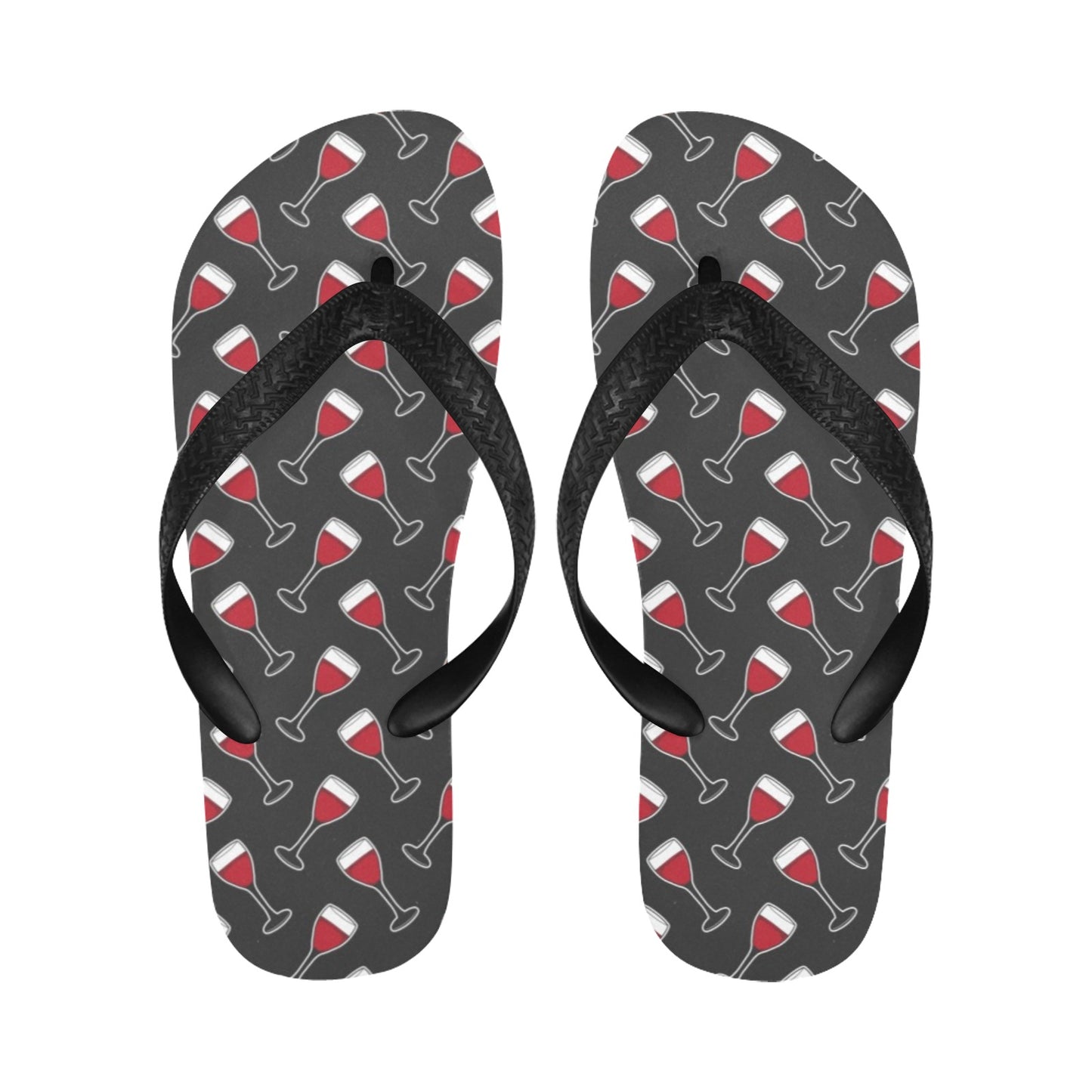 Wine Print Design LKS308 Flip Flops