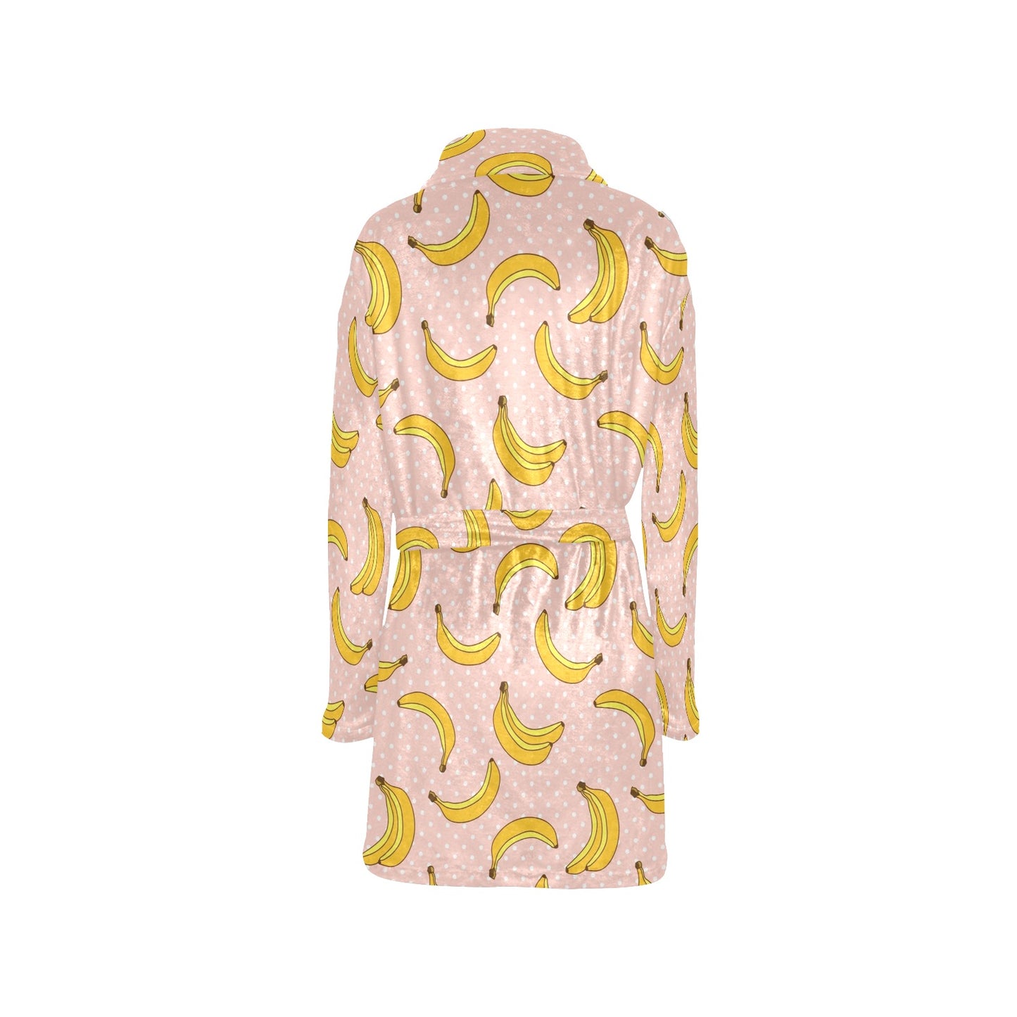 Banana Pattern Print Design BA06 Women's Fleece Robe