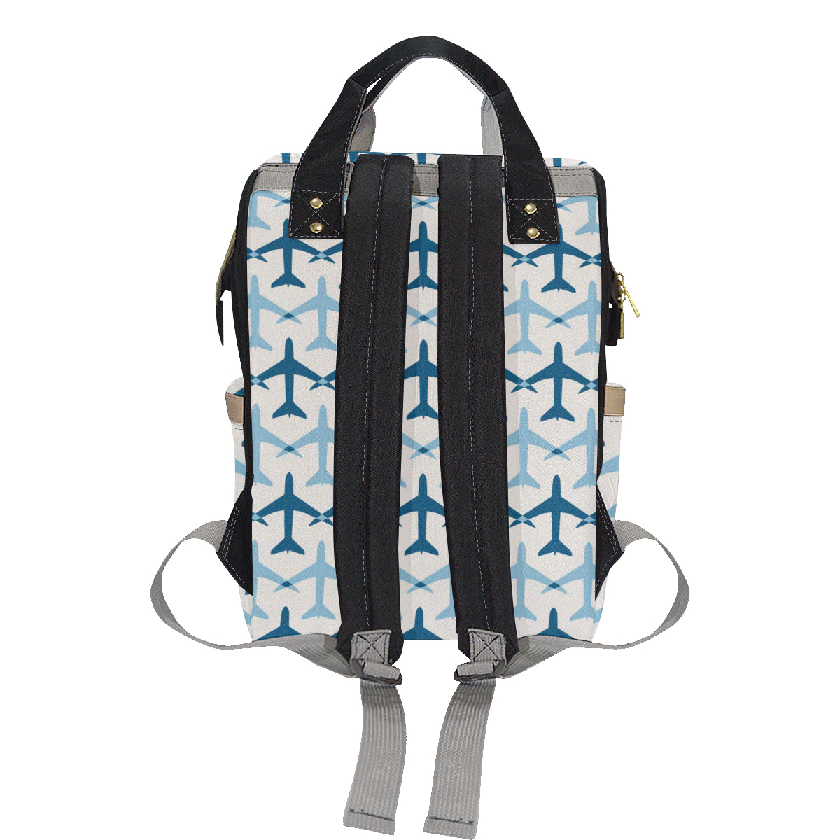 Airplane Pattern Print Design 04 Diaper Bag Backpack