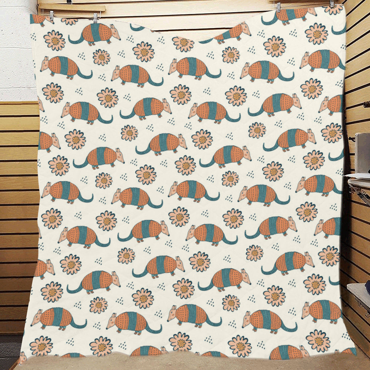Armadillo Pattern Print Design 02 Premium Quilt