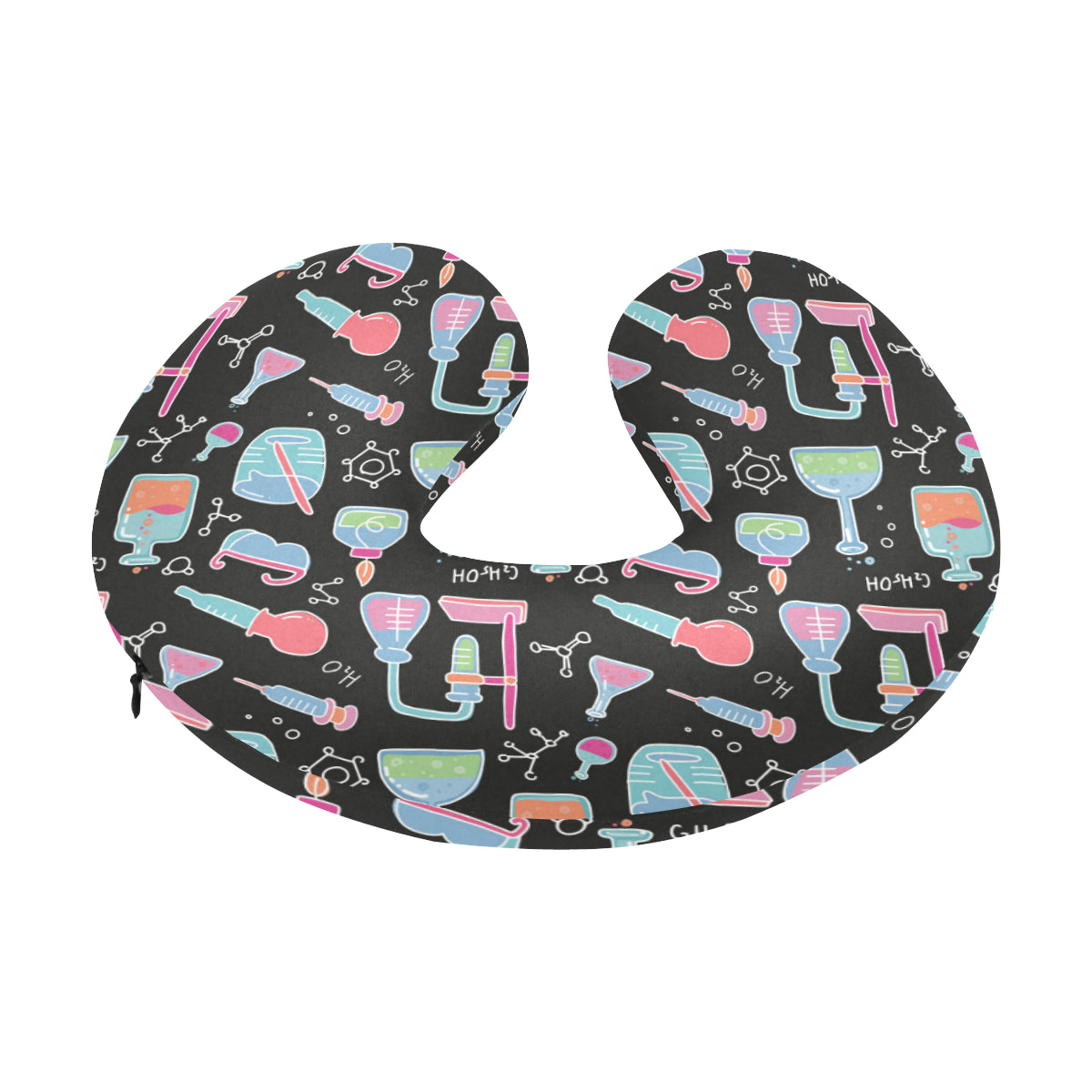 Chemical Pattern Print Design 06 U-Shaped Travel Neck Pillow