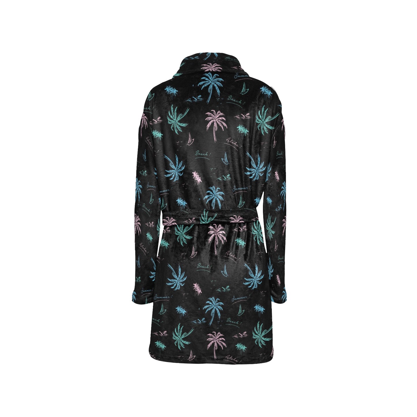 Aloha Hawaii Pattern Print Design 03 Women's Fleece Robe