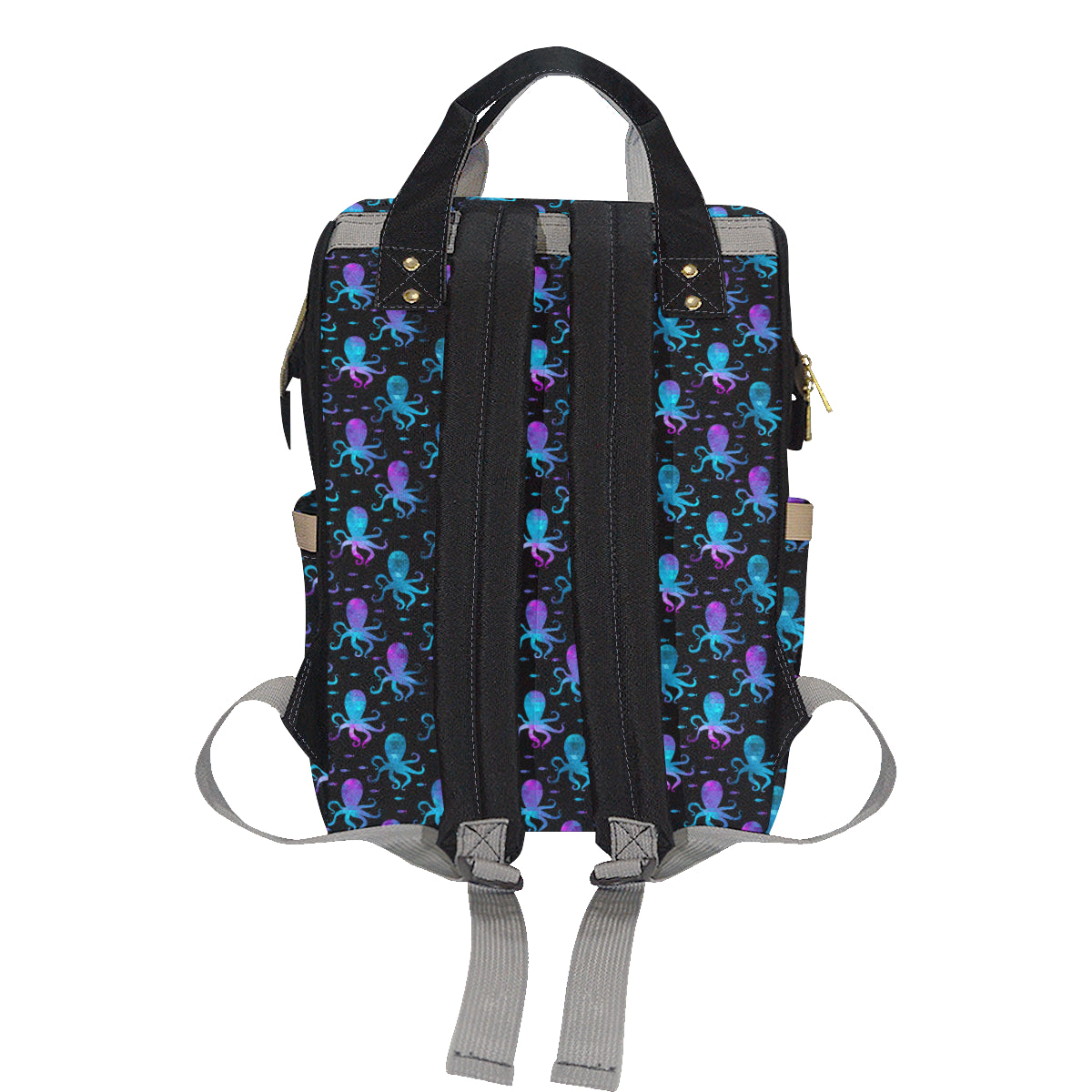 Octopus Blue Design Print Themed Diaper Bag Backpack