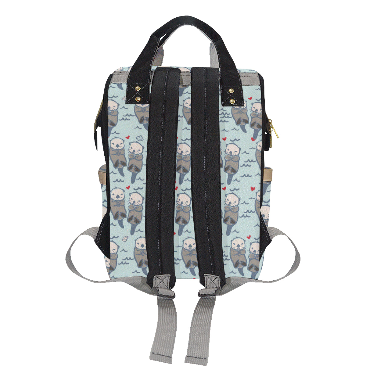 Sea Otter Pattern Print Design 03 Diaper Bag Backpack