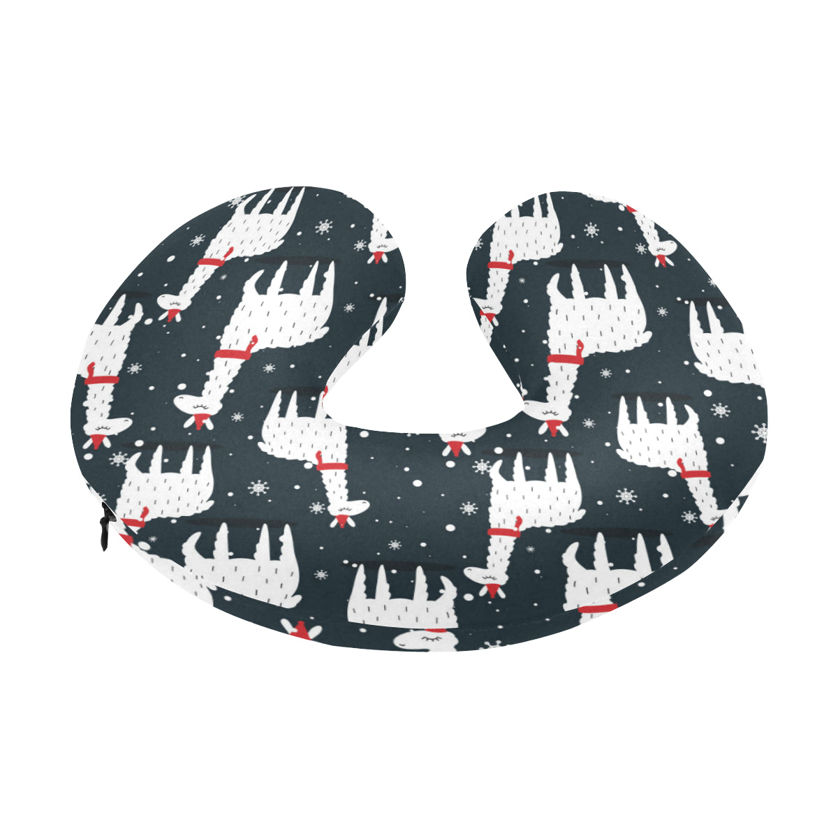 Alpaca Pattern Print Design 04 U-Shaped Travel Neck Pillow