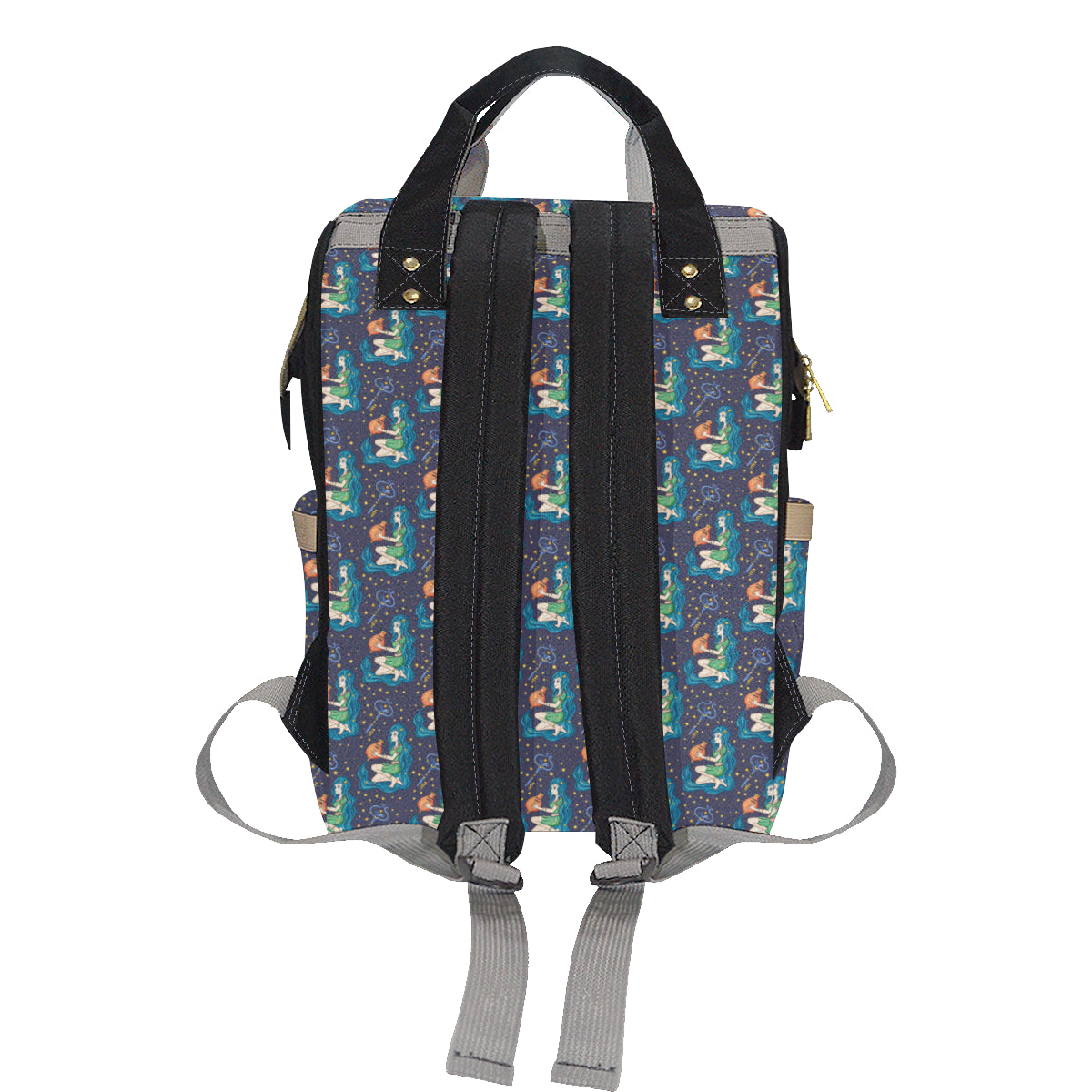 Aquarius Zodiac Pattern Print Design 03 Diaper Bag Backpack