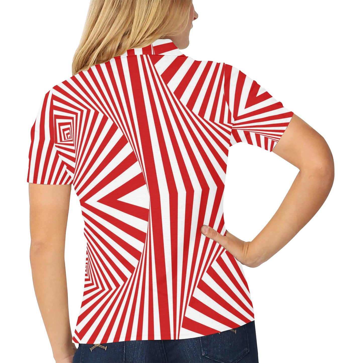 Vortex Print Design LKS304 Women's Polo Shirt