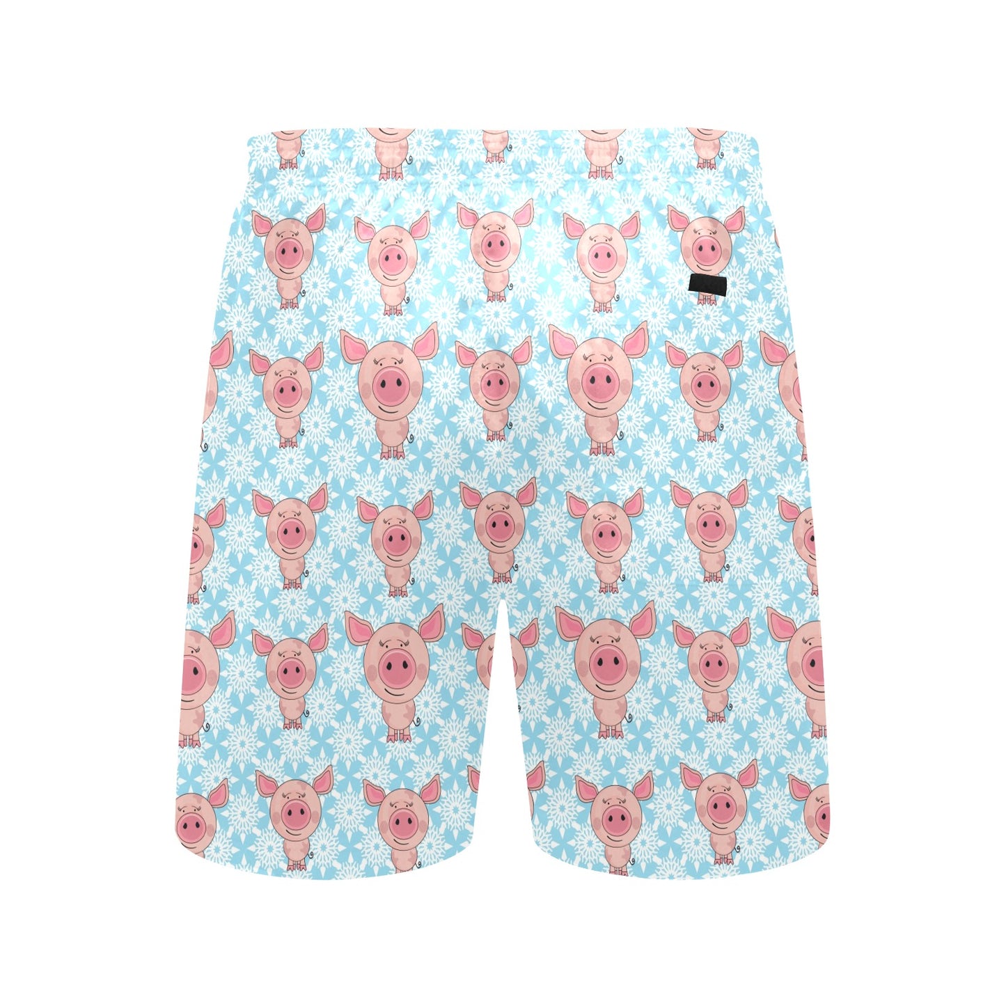 Pig Print Design LKS402 Men's Swim Trunks Beach Shorts