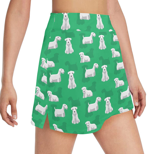 Sealyham Terriers Print Design LKS301 17" Golf & Pickleball Skort with Pockets