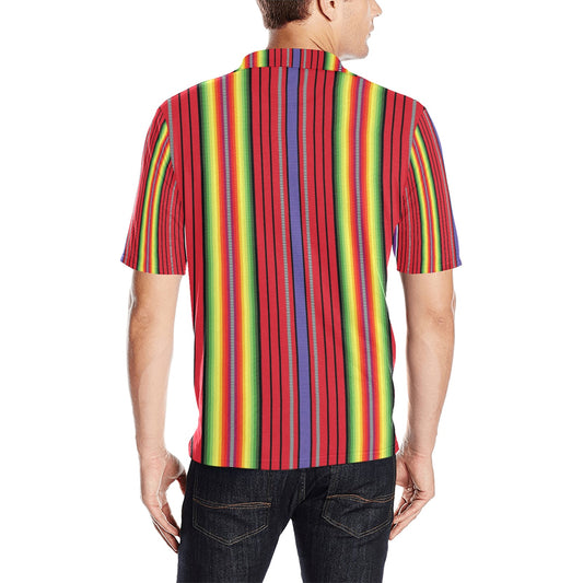 Serape Print Design LKS305 Men Polo Shirt