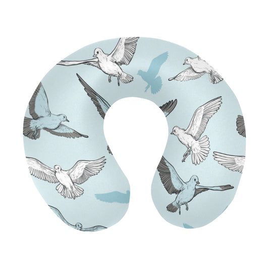 Pigeon Pattern Print Design 03 U-Shaped Travel Neck Pillow