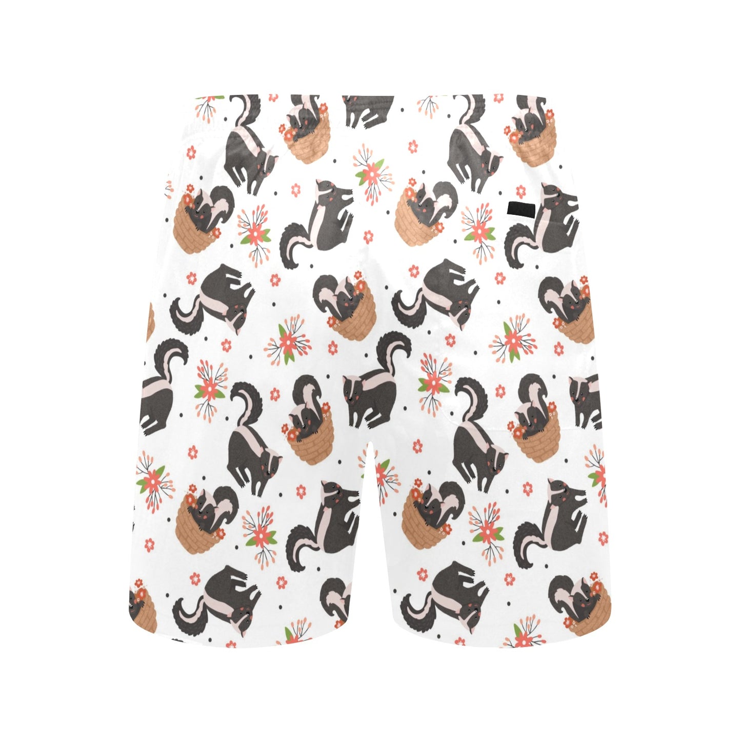 Skunk Print Design LKS304 Men's Swim Trunks Beach Shorts