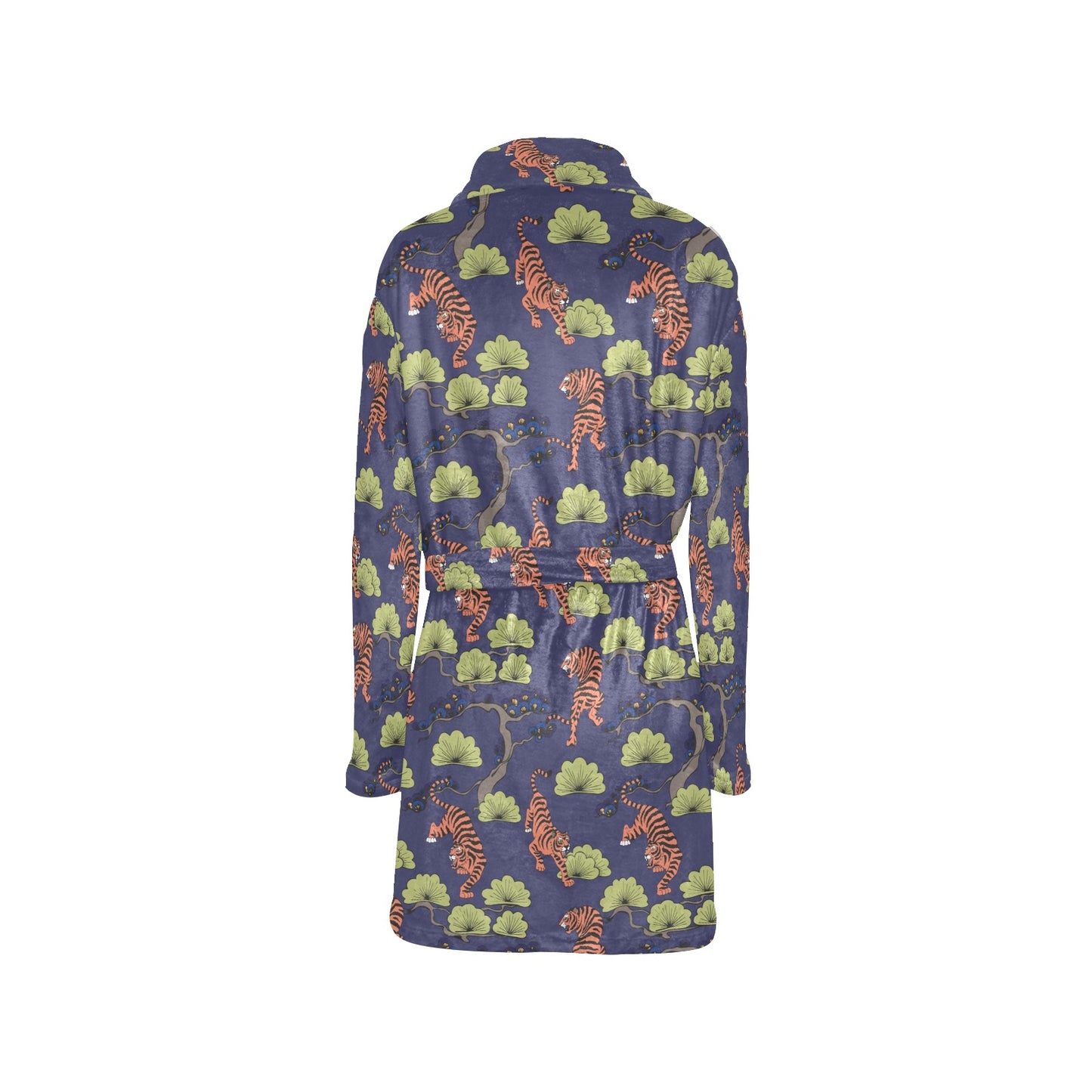 Tiger Pattern Japan Style Women's Fleece Robe