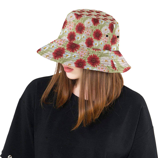 Gerberas Pattern Print Design GB07 Unisex Bucket Hat