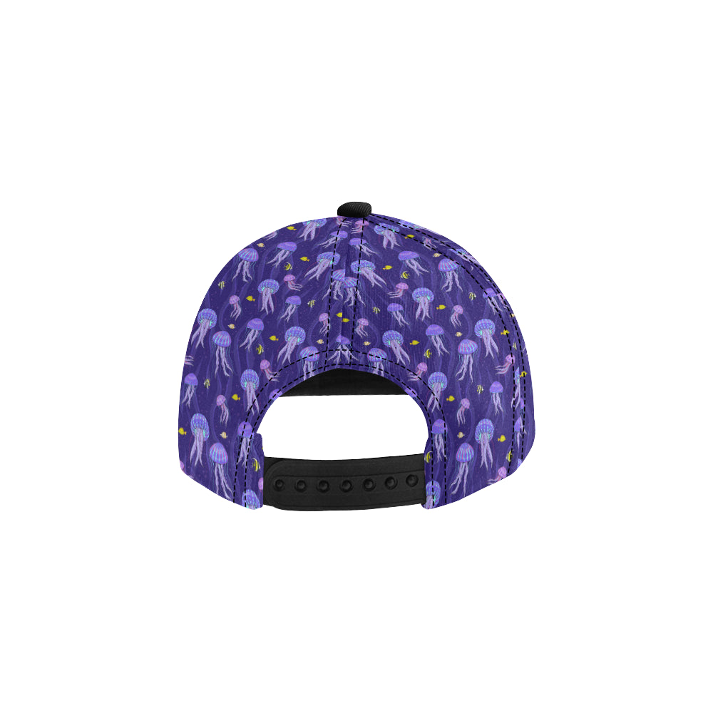 Jellyfish Style Print Snapback Cap