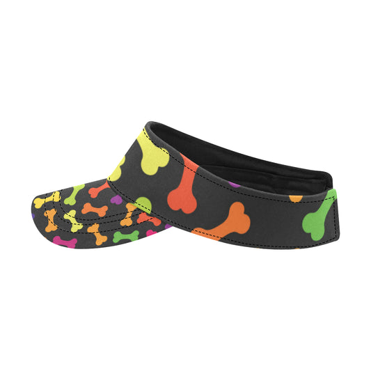 Dog Bone Neon Color Pattern Print Design 02 Unisex Sun Visor