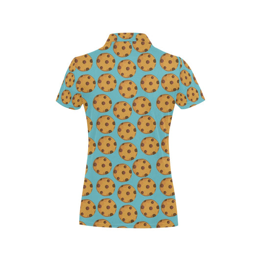 Cookie Pattern Print Design 01 Women's Polo Shirt