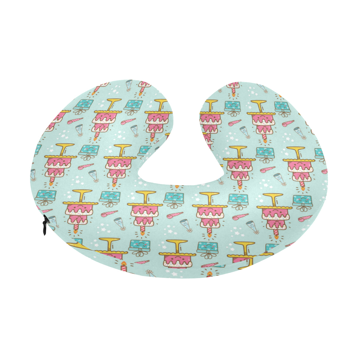 Cake Pattern Print Design 06 U-Shaped Travel Neck Pillow