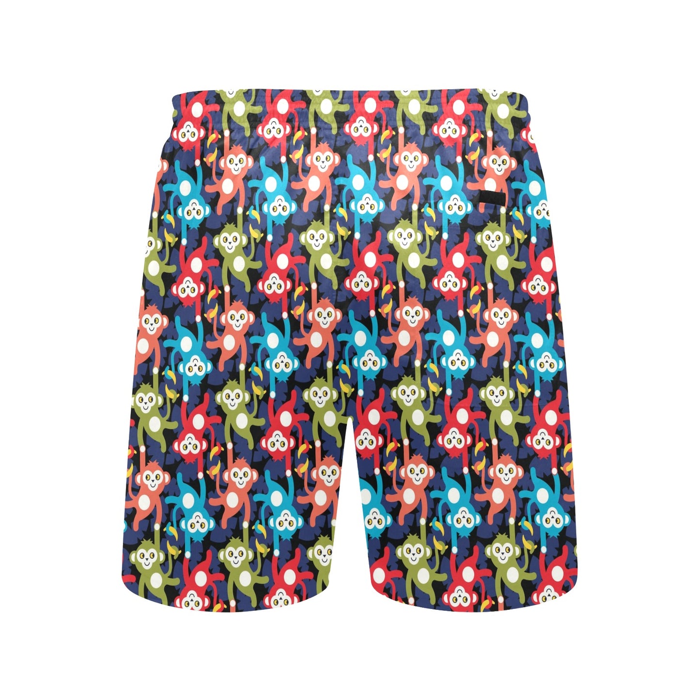 Monkey Colorful Design Themed Print Men's Swim Trunks Beach Shorts