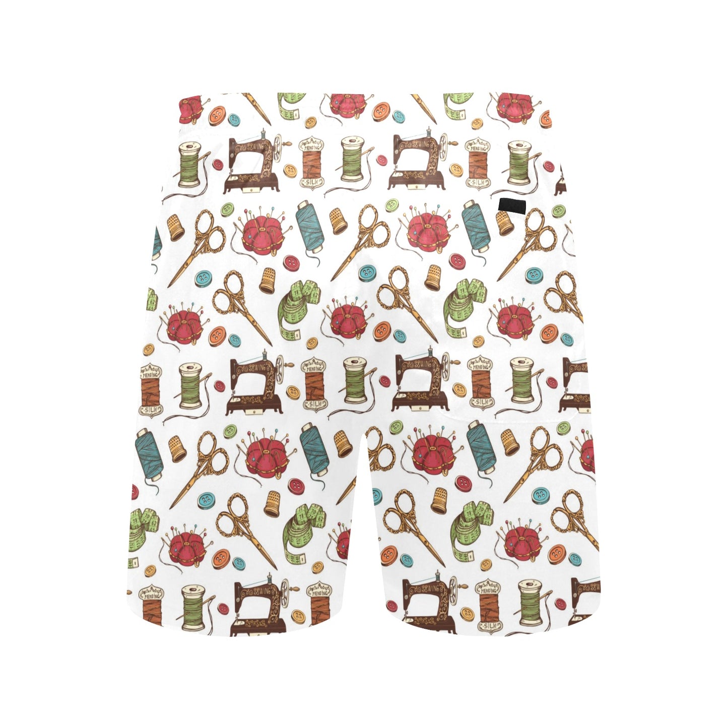 Sewing Equipment Print Design LKS304 Men's Swim Trunks Beach Shorts