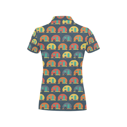 Camper Pattern Print Design 02 Women's Polo Shirt