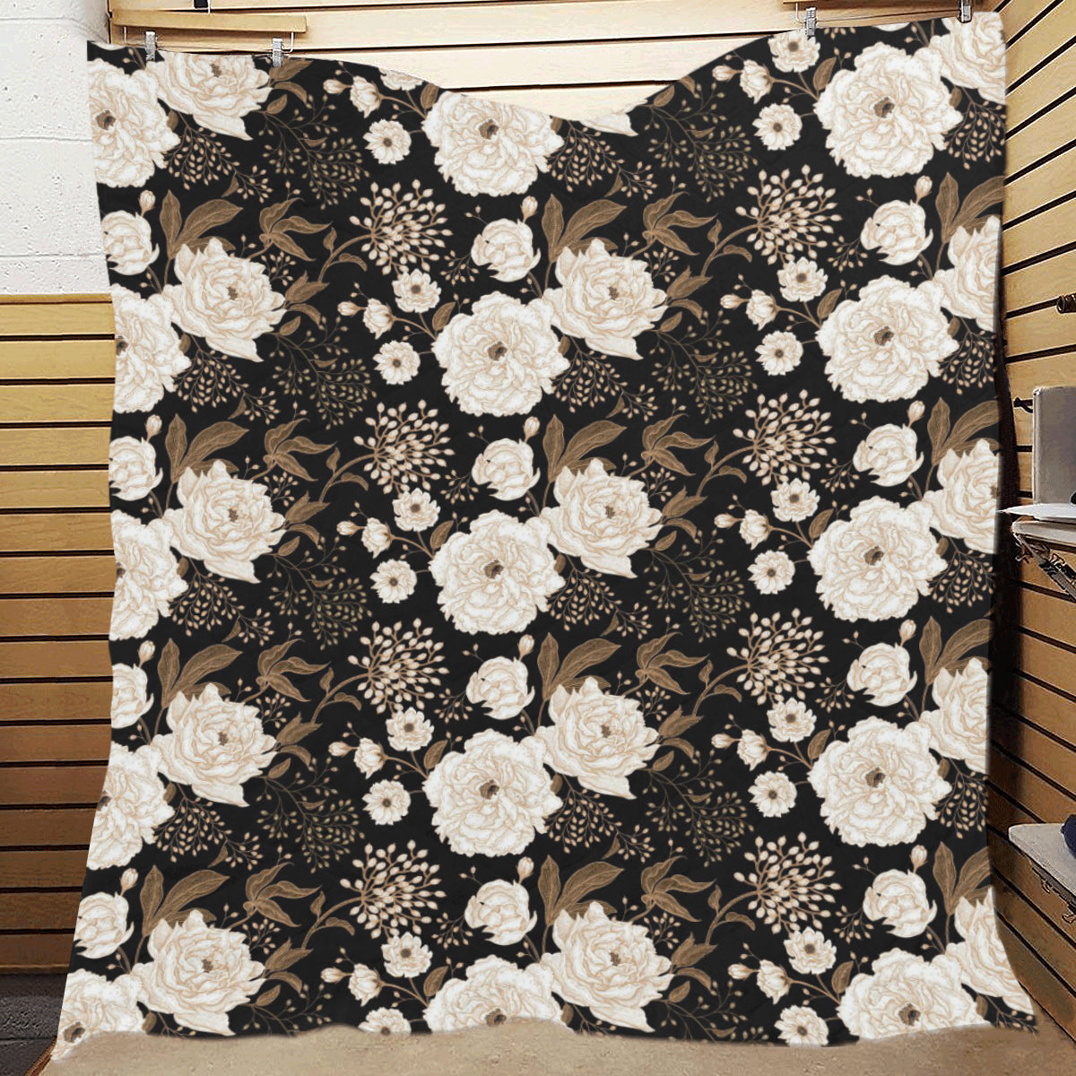 Peony Pattern Print Design A02 Premium Quilt