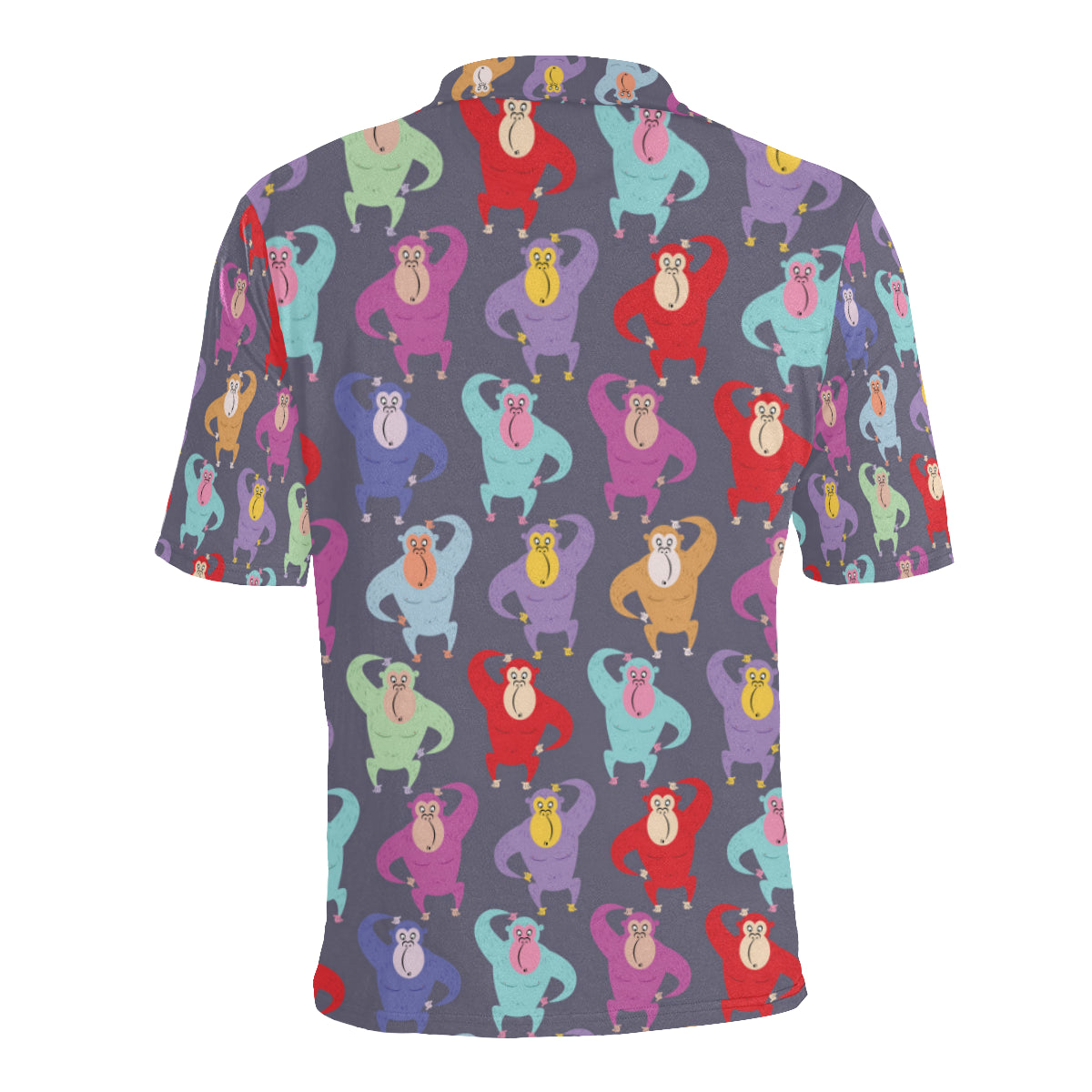 Chimpanzee Pattern Print Design 03 Men Polo Shirt