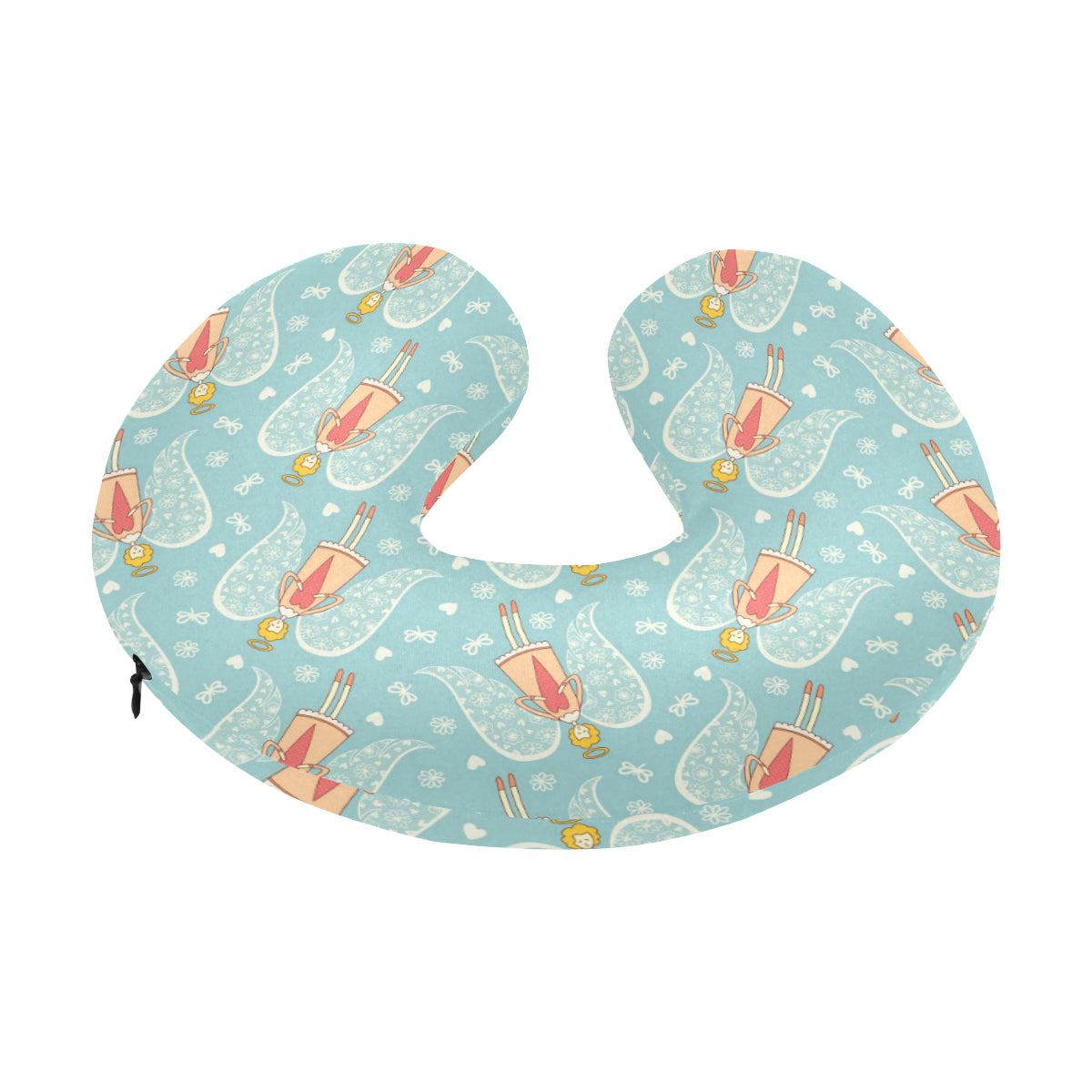 Angel Pattern Print Design 01 U-Shaped Travel Neck Pillow