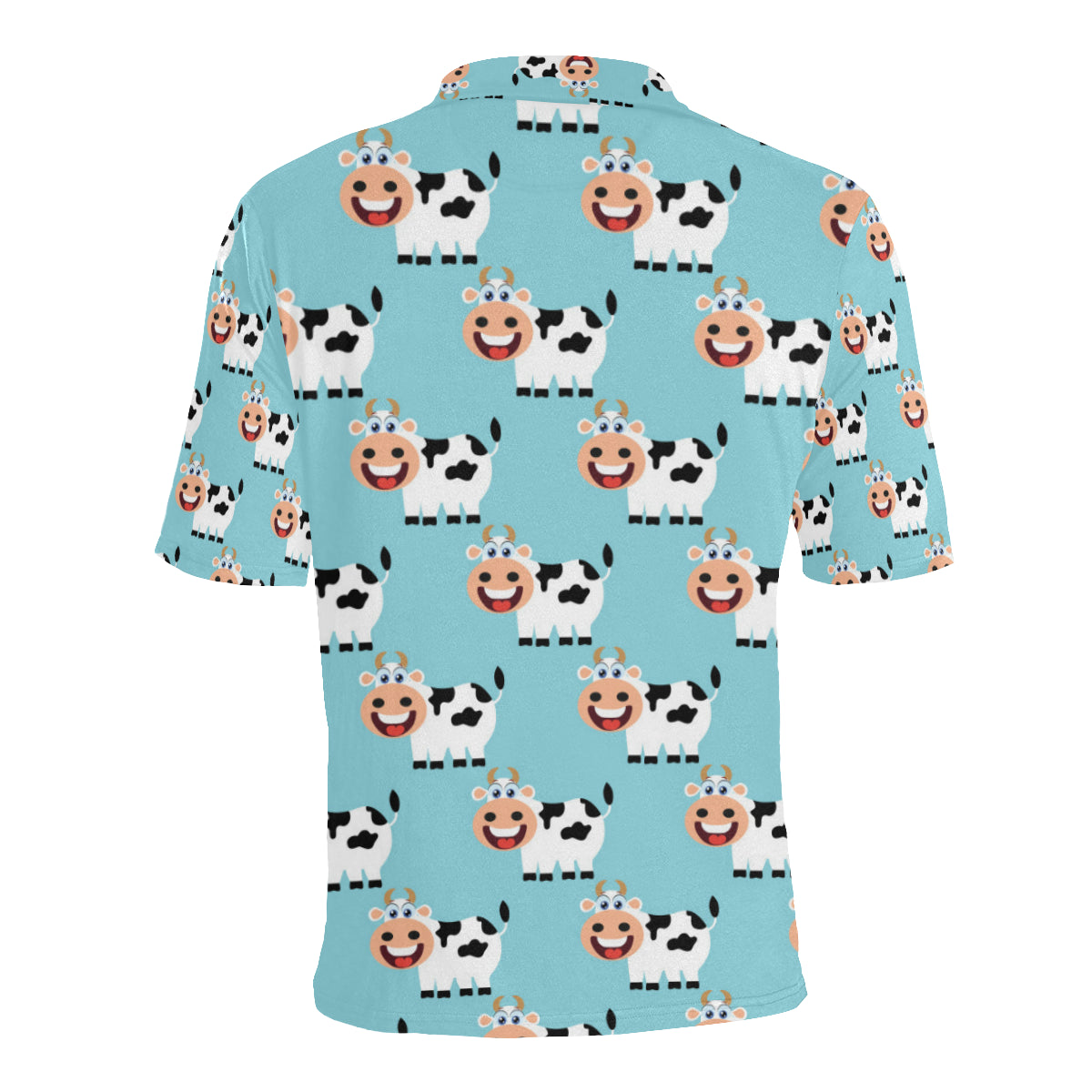 Cattle Cute Pattern Print Design 01 Men Polo Shirt