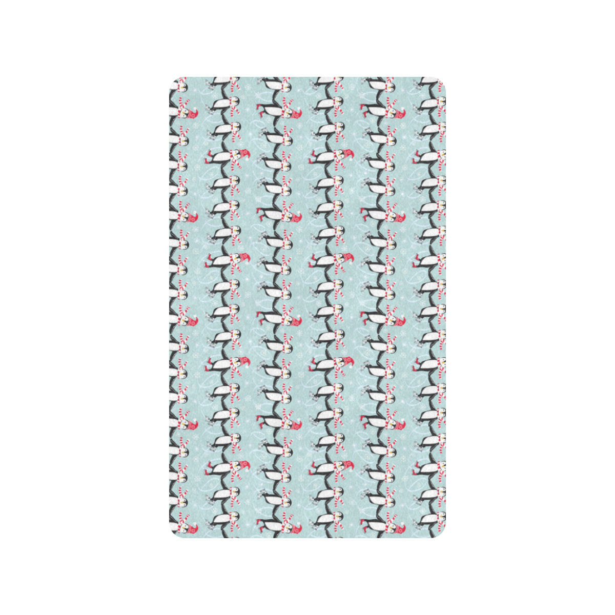 Penguin Sking Design Rubber Doormat