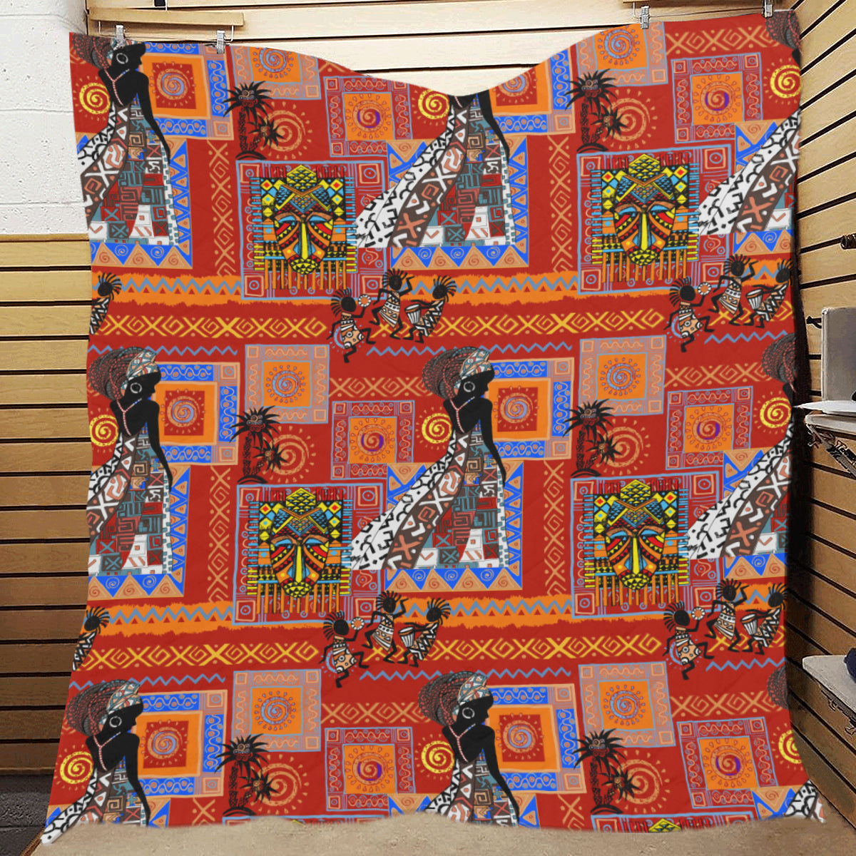 African Print Pattern Premium Quilt