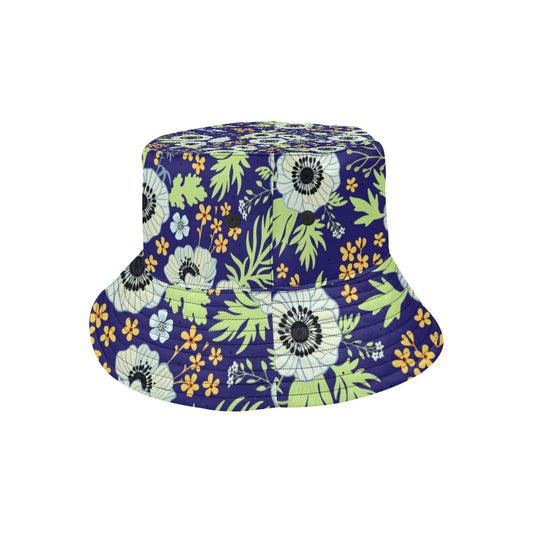 Anemone Pattern Print Design AM06 Unisex Bucket Hat