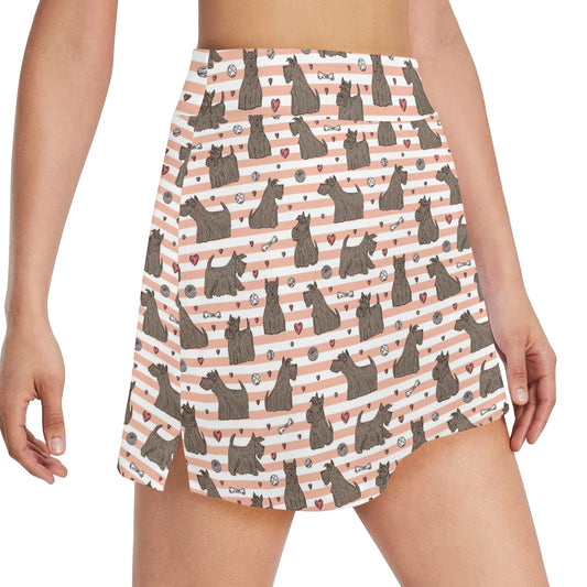 Scottish Terriers Print Design LKS3016 17" Golf & Pickleball Skort with Pockets