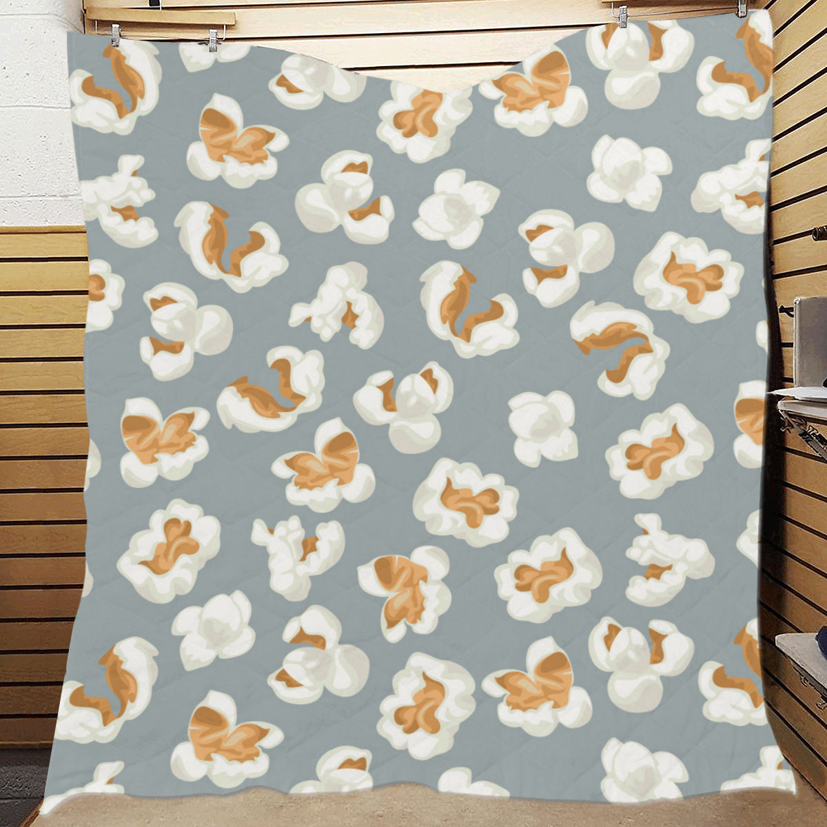 Popcorn Pattern Print Design A05 Premium Quilt