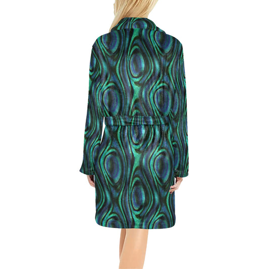 Abalone Pattern Print Design 01 Women's Fleece Robe