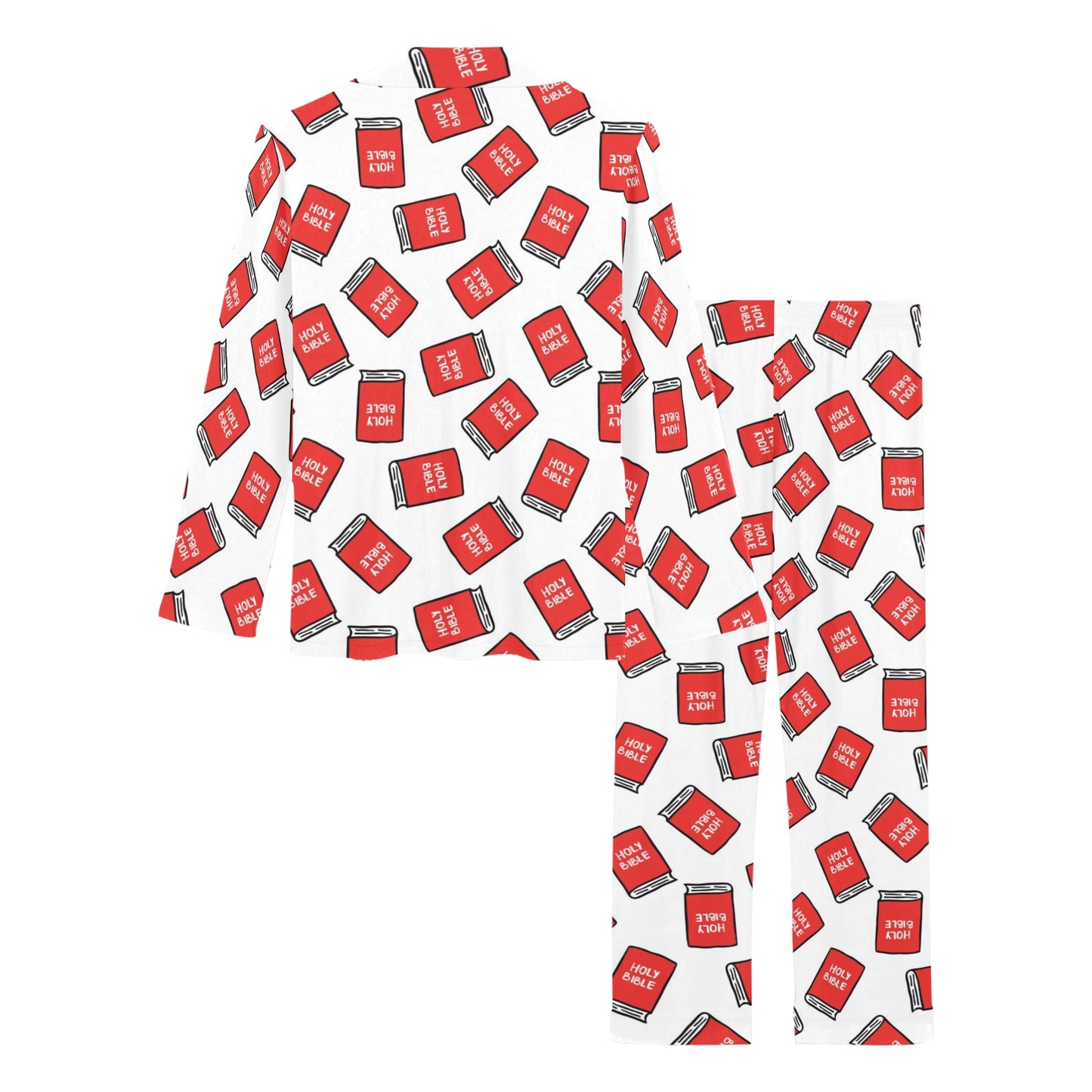 Bible Pattern Print Design 03 Women's Long Pajama Set